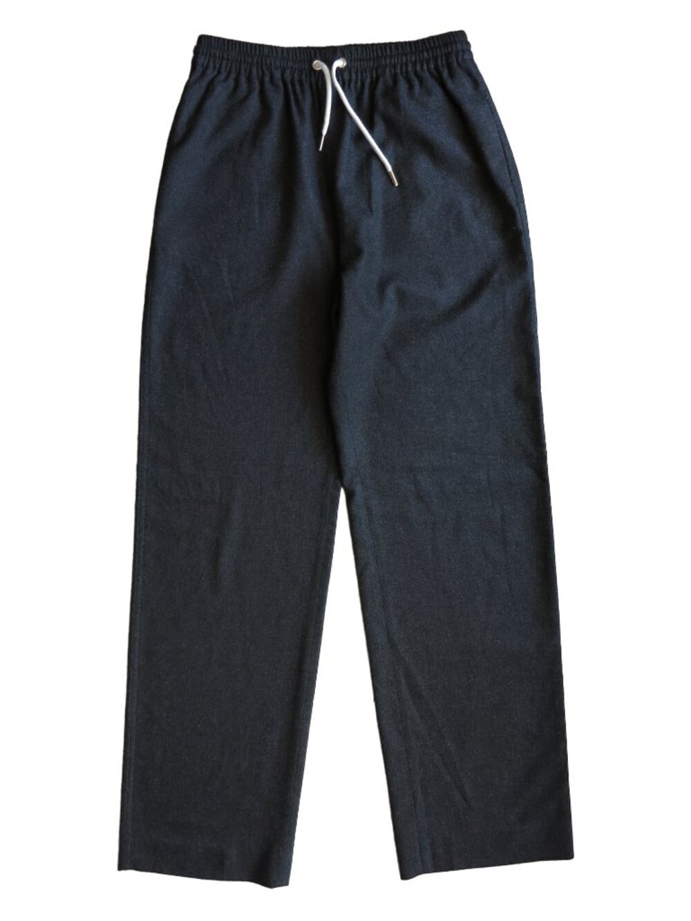 NEW CELINE Dark Gray 100% Cashmere Flannel Casual Straight Pants FR 36 / US 4